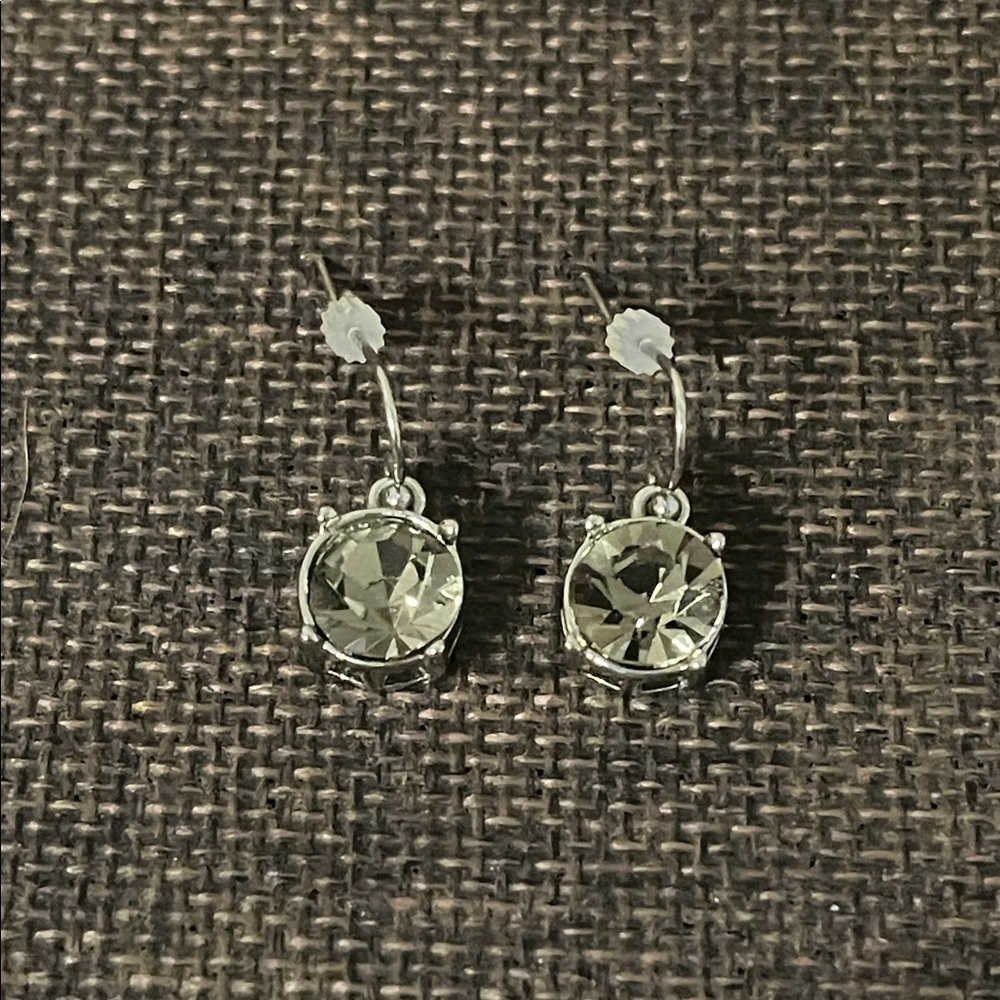 J. Crew Silver Crystal Earrings